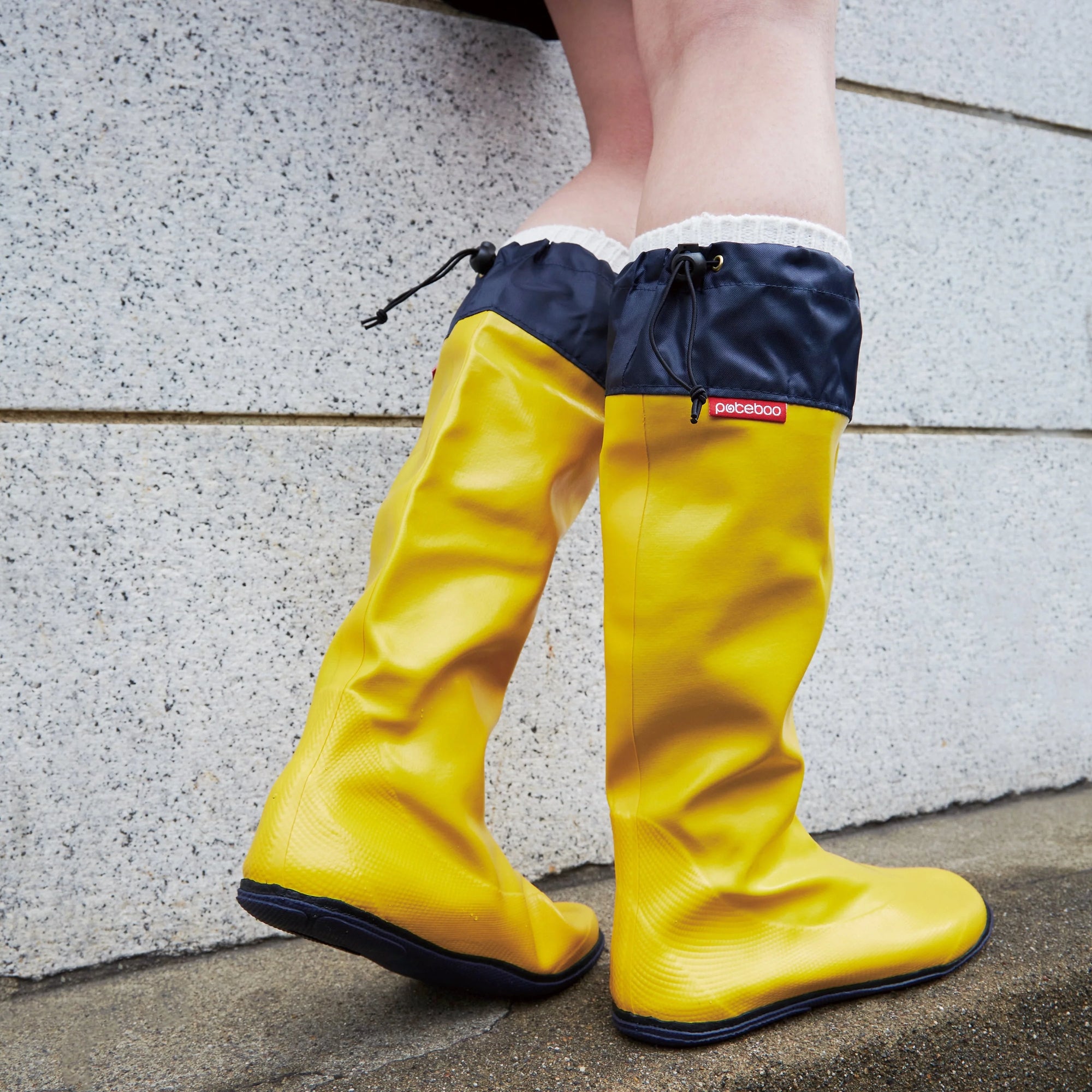 Pokeboo Packable Rubber Rain Boot - Yellow
