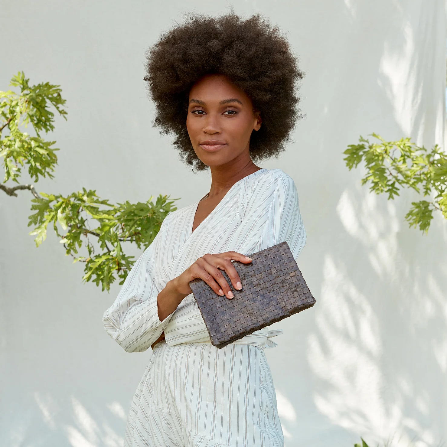 MARU Clutch - Woven Cuoio