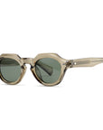LAMAR Transparent Olive Sunglasses | Green Lens
