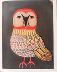 A simply wise owl colorful detailed pet bird card