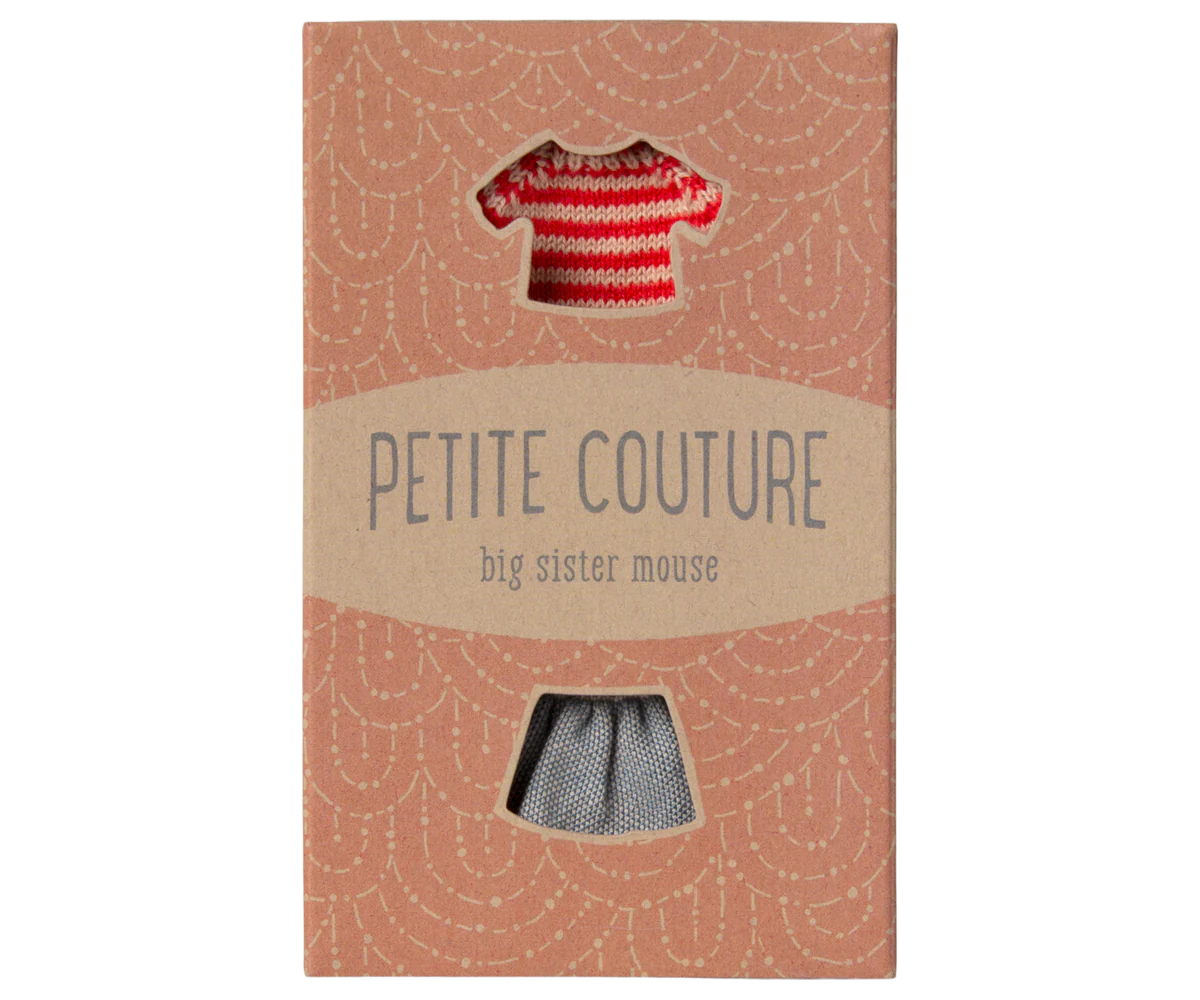 Knitted Sweater and Skirt for Big Sister Mouse