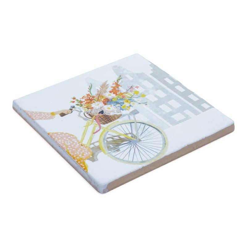 Happiness in a basket | StoryTiles art on tile