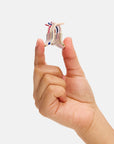 Mini Claw in Vanilla Stripe