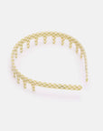 Comb Headband in Olive Check