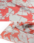 "Datura" Silk Bandana Scarf - Silver