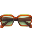 MONA Brown Green Sunglasses | Blue Lense