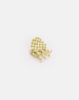 Mini Claw in Olive Check