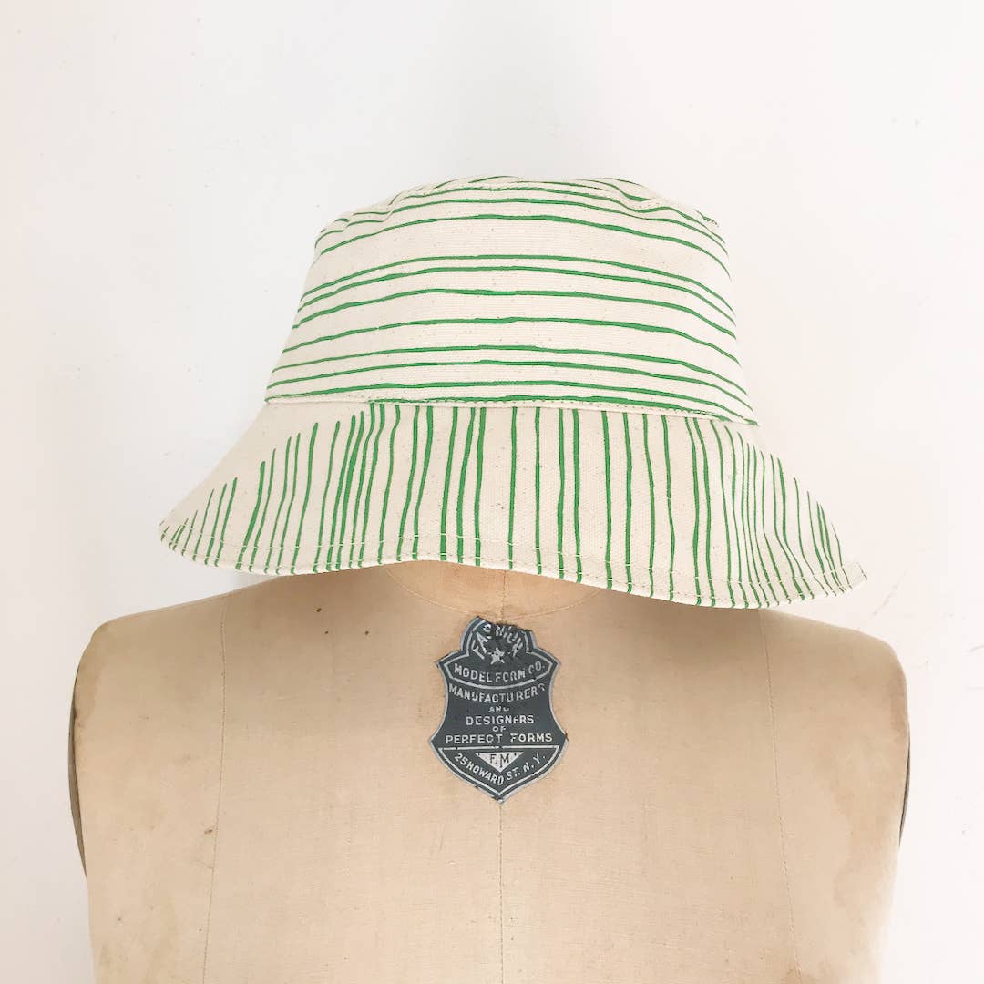BUCKET HAT : Kelly Stripe