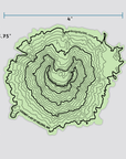 Mountain Sticker | Mt St Helens Topography | Vinyl Sticker