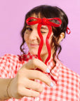 Bow Hairpin in Small Cherry