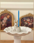 Royal White Rabbit Cake Topper