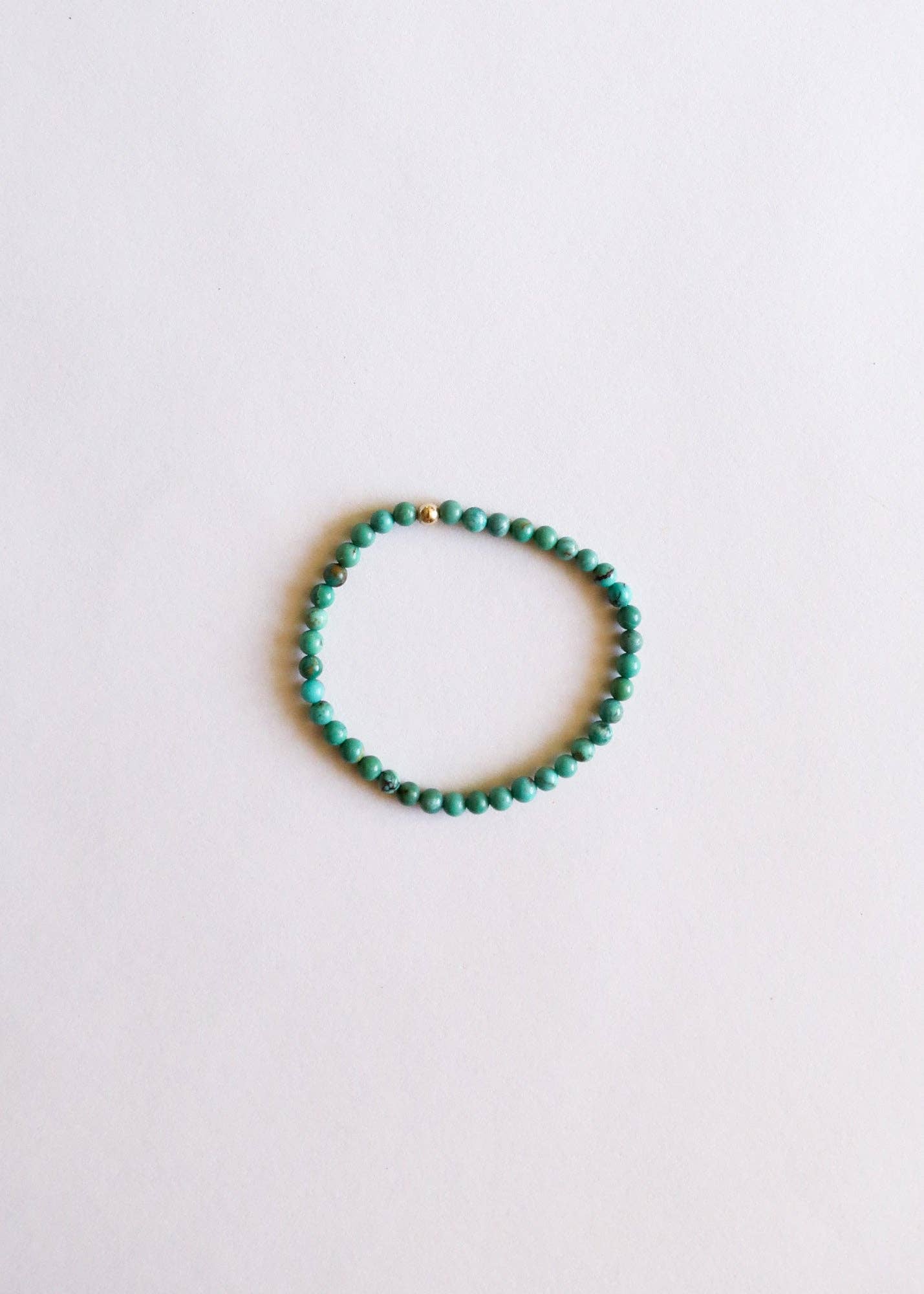 Natural Turquoise + Gold Bracelet