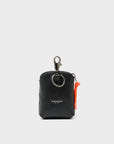 Florence Pouch Charm - Cream Leather Keychain Eyes Engraved