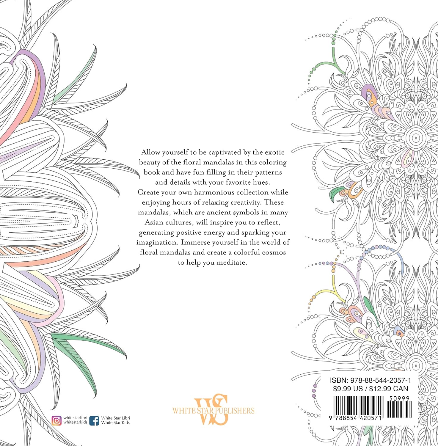 Floral Mandalas Coloring Book