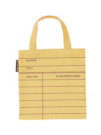 Library Card Yellow Mini Tote