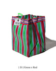 RECYCLED PLASTIC STRIPE BAG - Rectangle D30