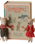 Christmas twin mice, Little sister and brother in book
