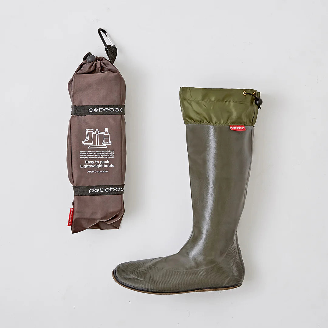 Pokeboo Packable Rubber Rain Boot - Charcoal
