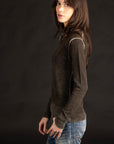 Reversible Printed Crew - Black Olive