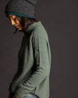 Cashmere Shaker Pullover - Sage