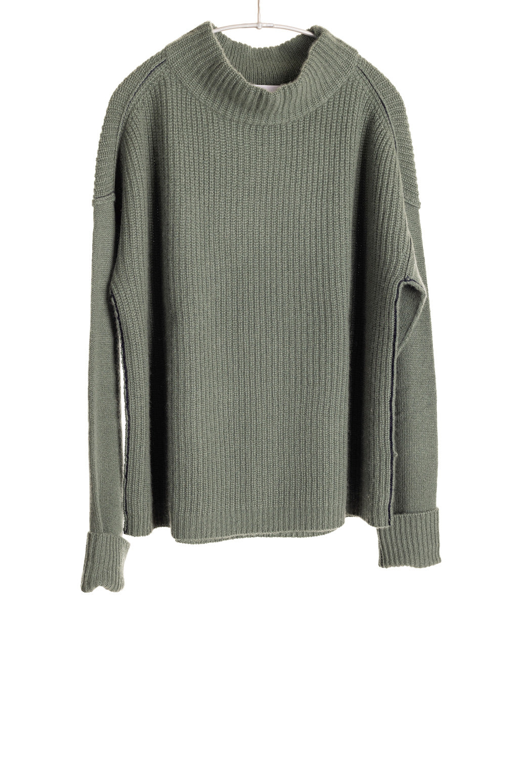 Cashmere Shaker Pullover - Sage