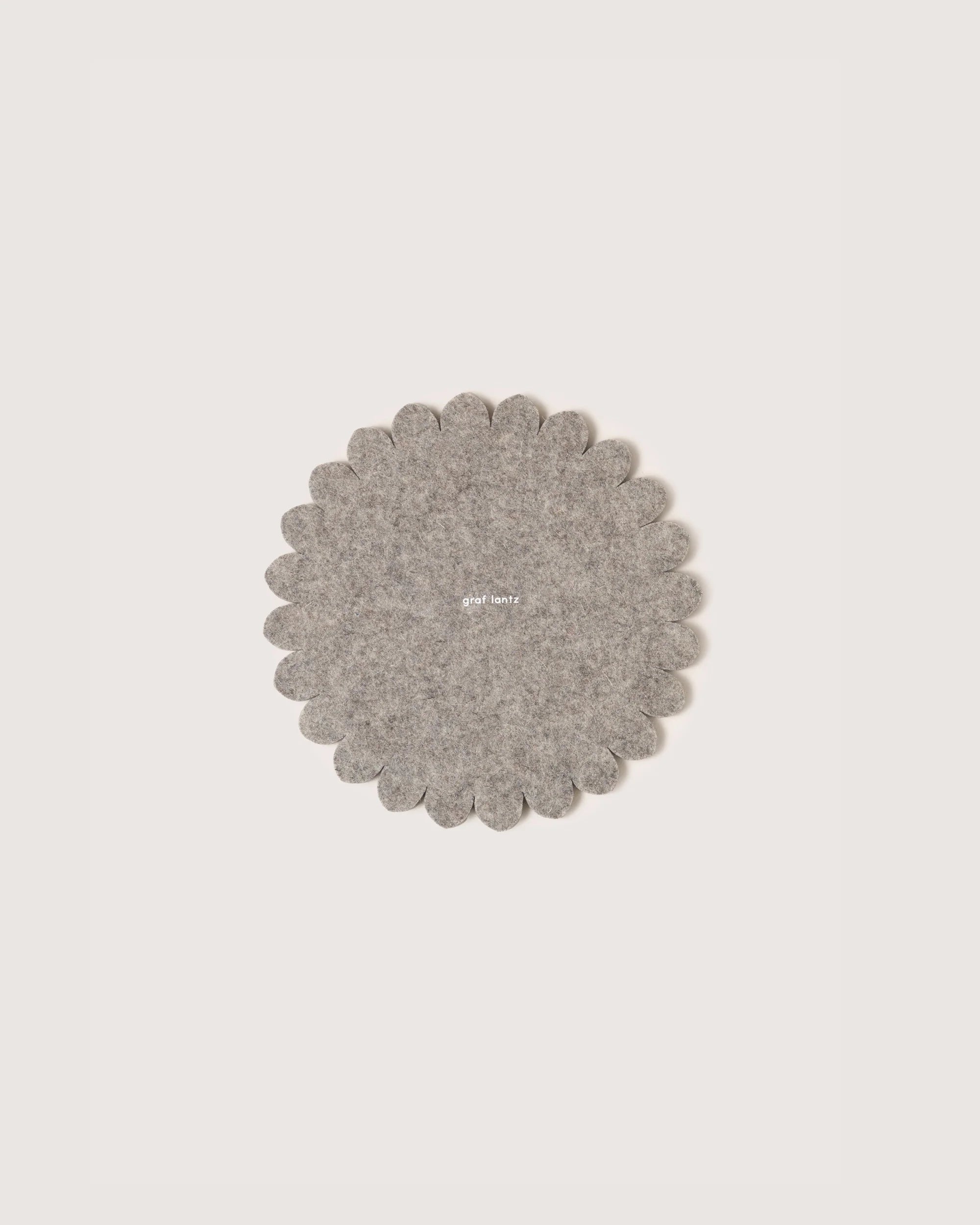 Crest Felt Trivet 8" - Granite