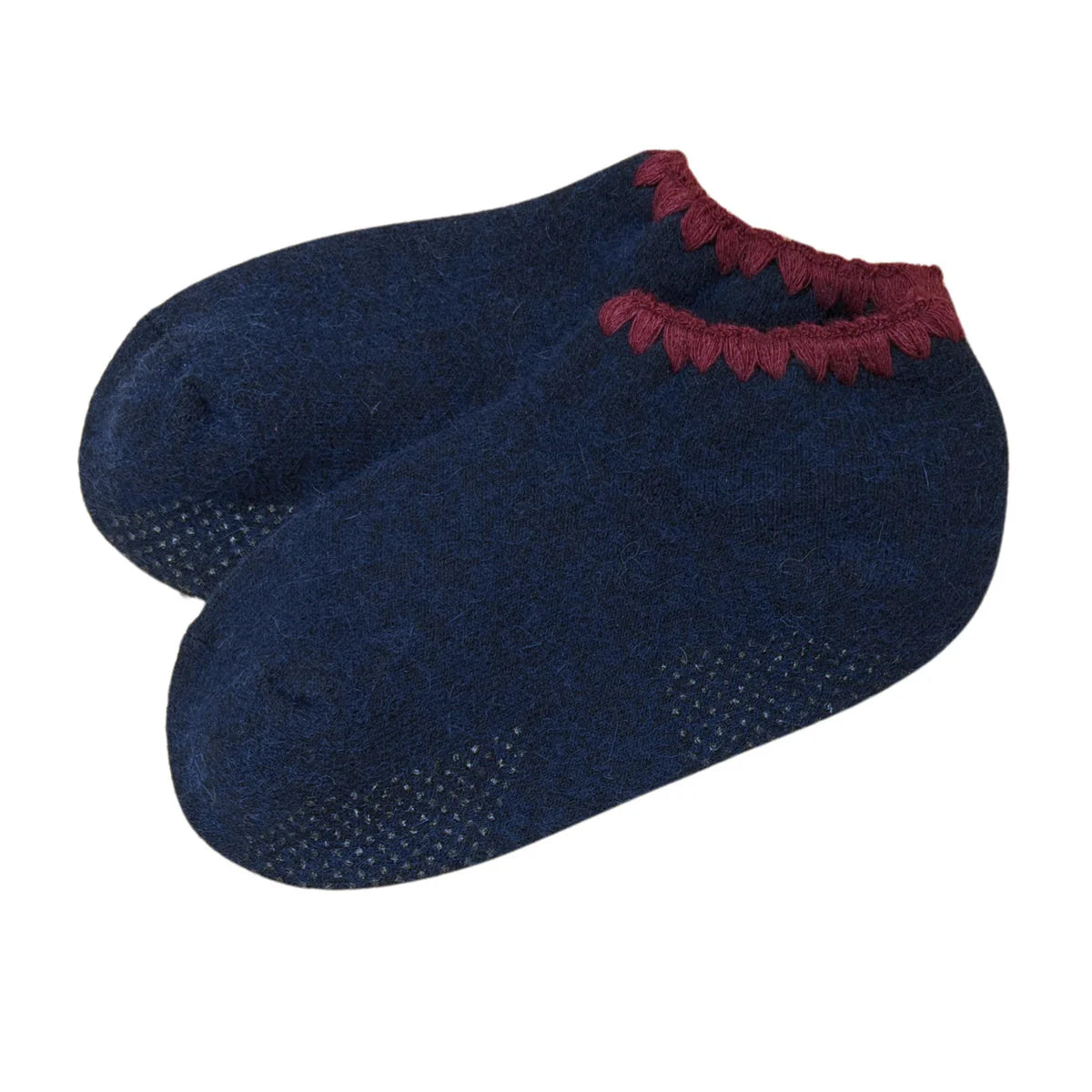 Hamaguri Angora Slipper Socks - M