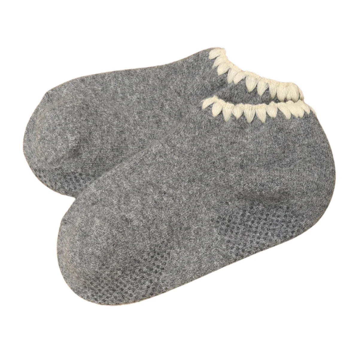 Hamaguri Angora Slipper Socks - M