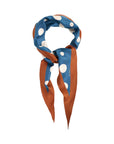 "Retro Polka" Silk Diamond Neckerchief - Salted Caramel