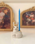 Royal White Rabbit Cake Topper
