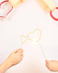 Big Golden Heart Sparkler Wand Garden Party