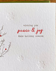 Holiday Letterpress Card Chipmunks Lights BOXED SET