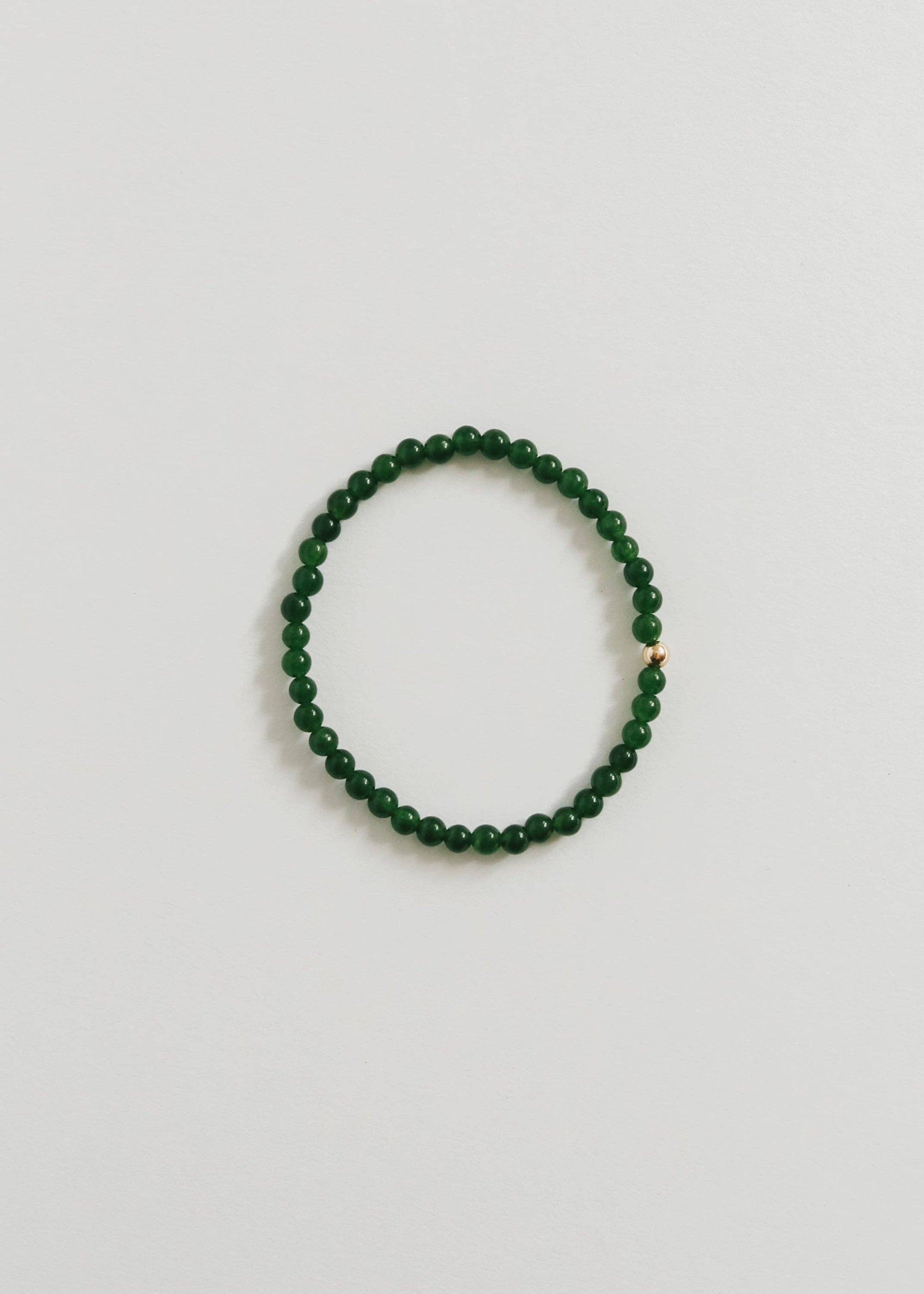 Dainty Green Jade Bracelet