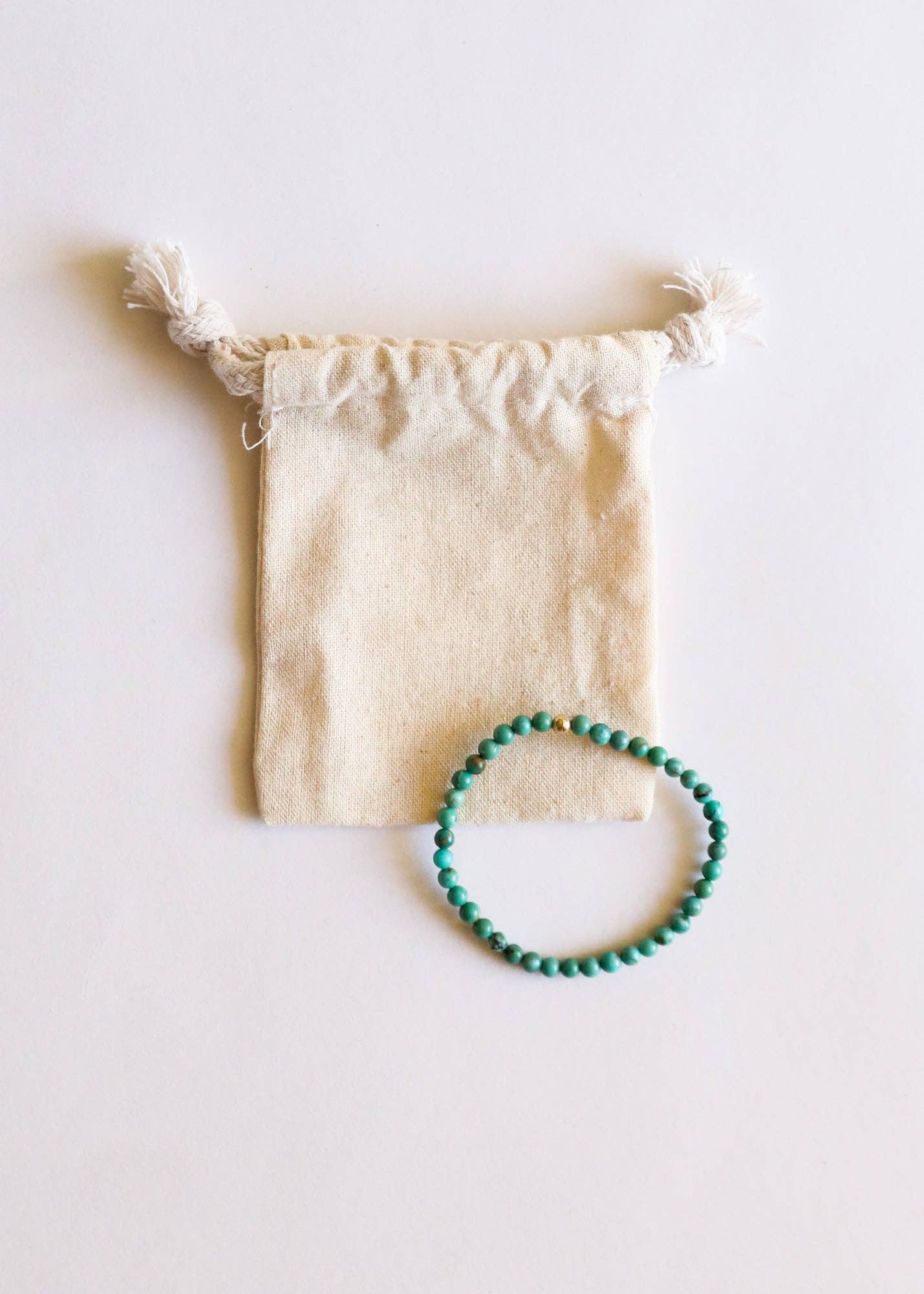 Natural Turquoise + Gold Bracelet