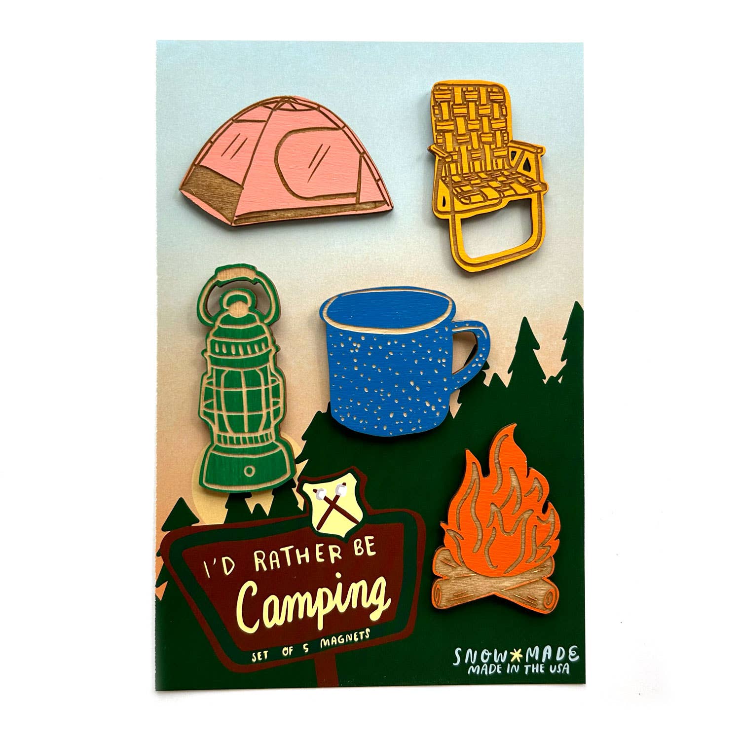 Camping Magnets - Set of 5