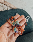 Raw Cognac Amber + Raw CHAKRA Crystals Bracelet