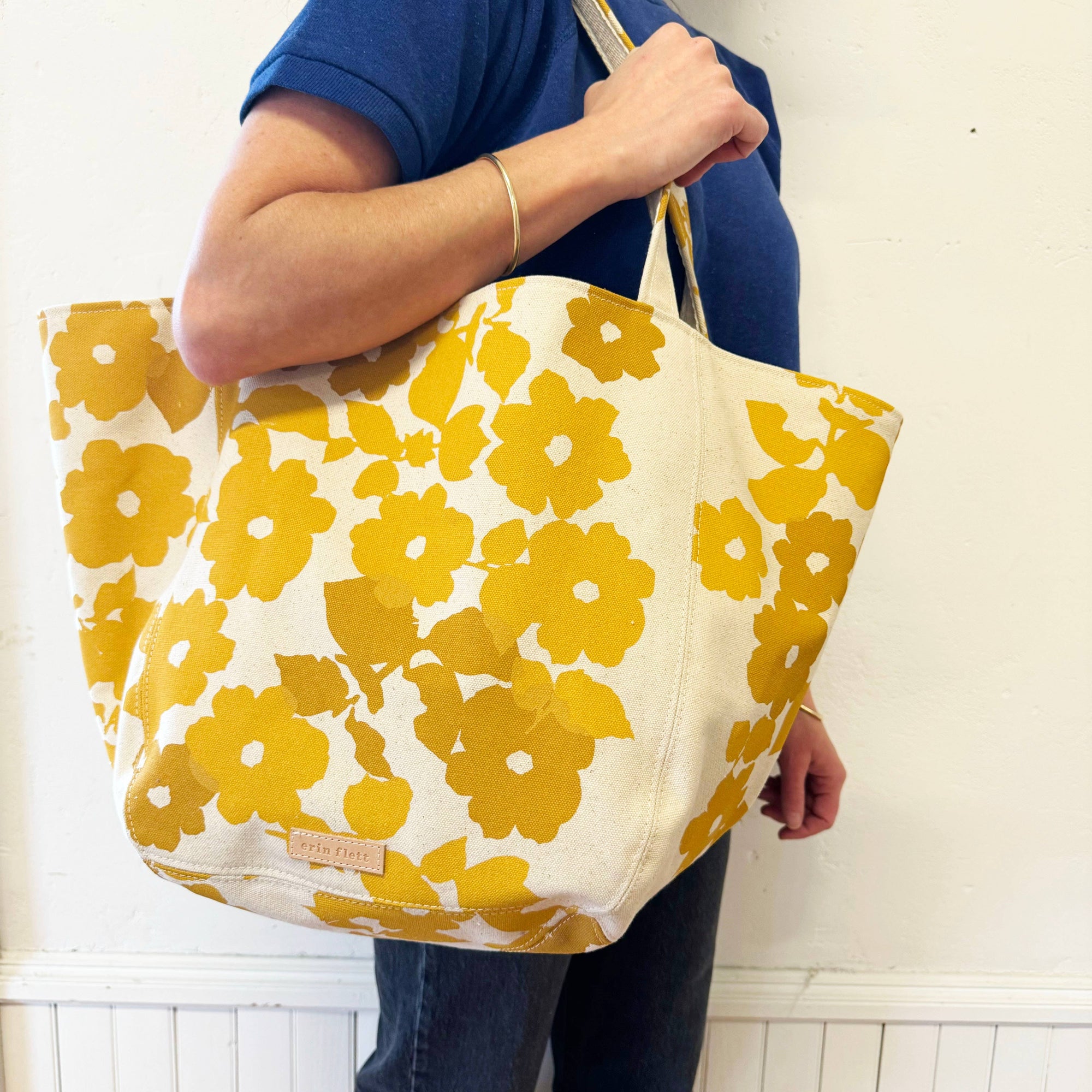 Boho Canvas Tote Bag : YELLOW