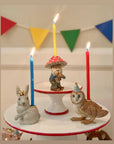 Royal White Rabbit Cake Topper