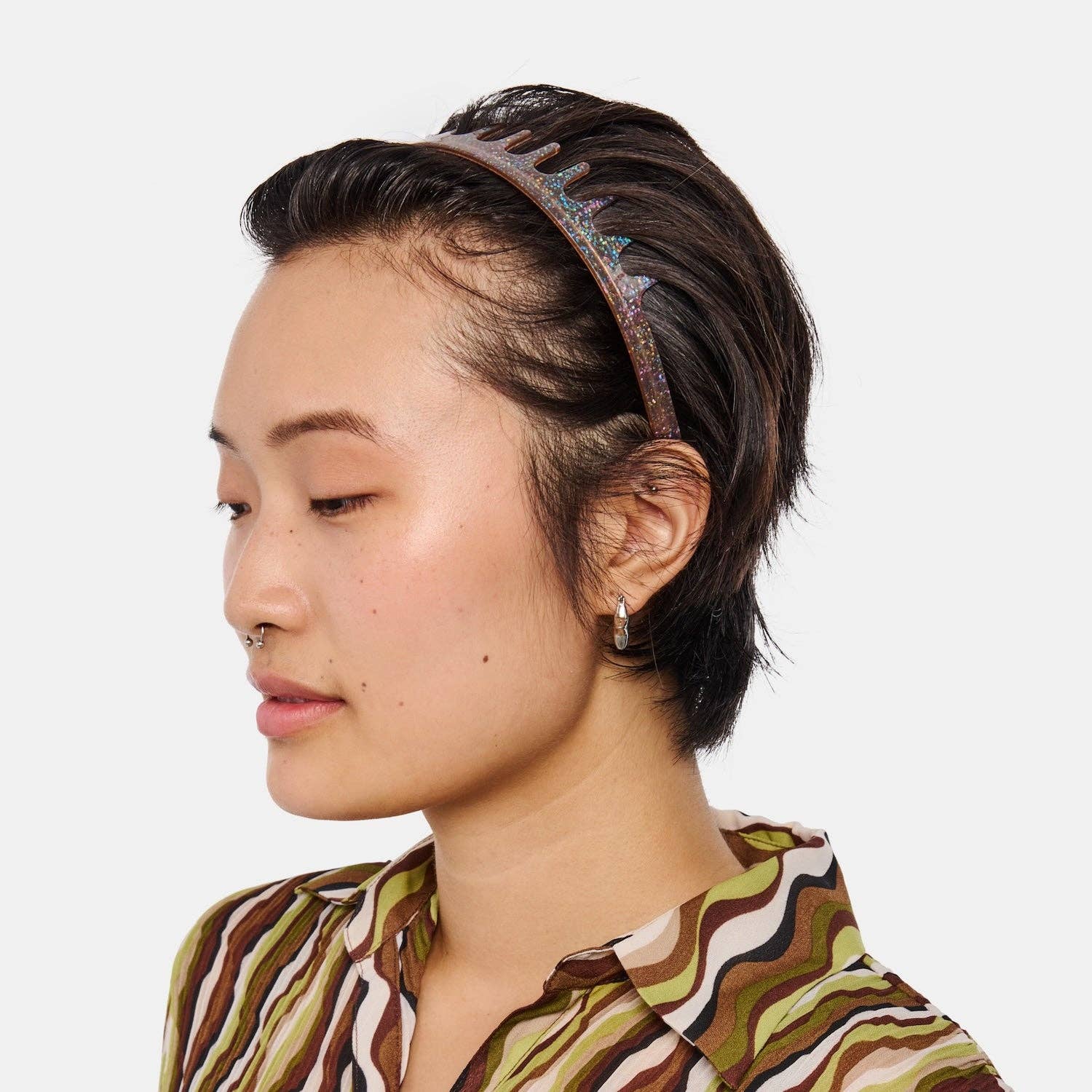 Comb Headband in Hazel Sparkle