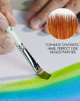 Sunflower 15 Pieces Paint Brush Set-Enhanced Synthetic Brush Set with Canvas Roll