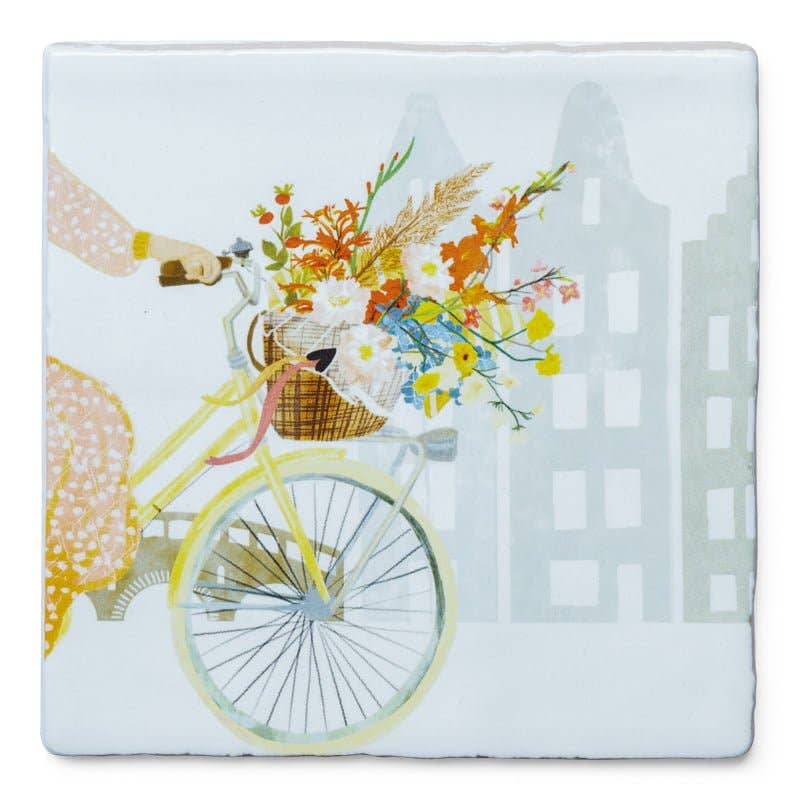 Happiness in a basket | StoryTiles art on tile