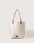 Hana Merino Wool Tote - Heather White