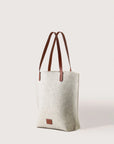 Hana Merino Wool Tote - Heather White