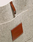 Hana Merino Wool Tote - Heather White
