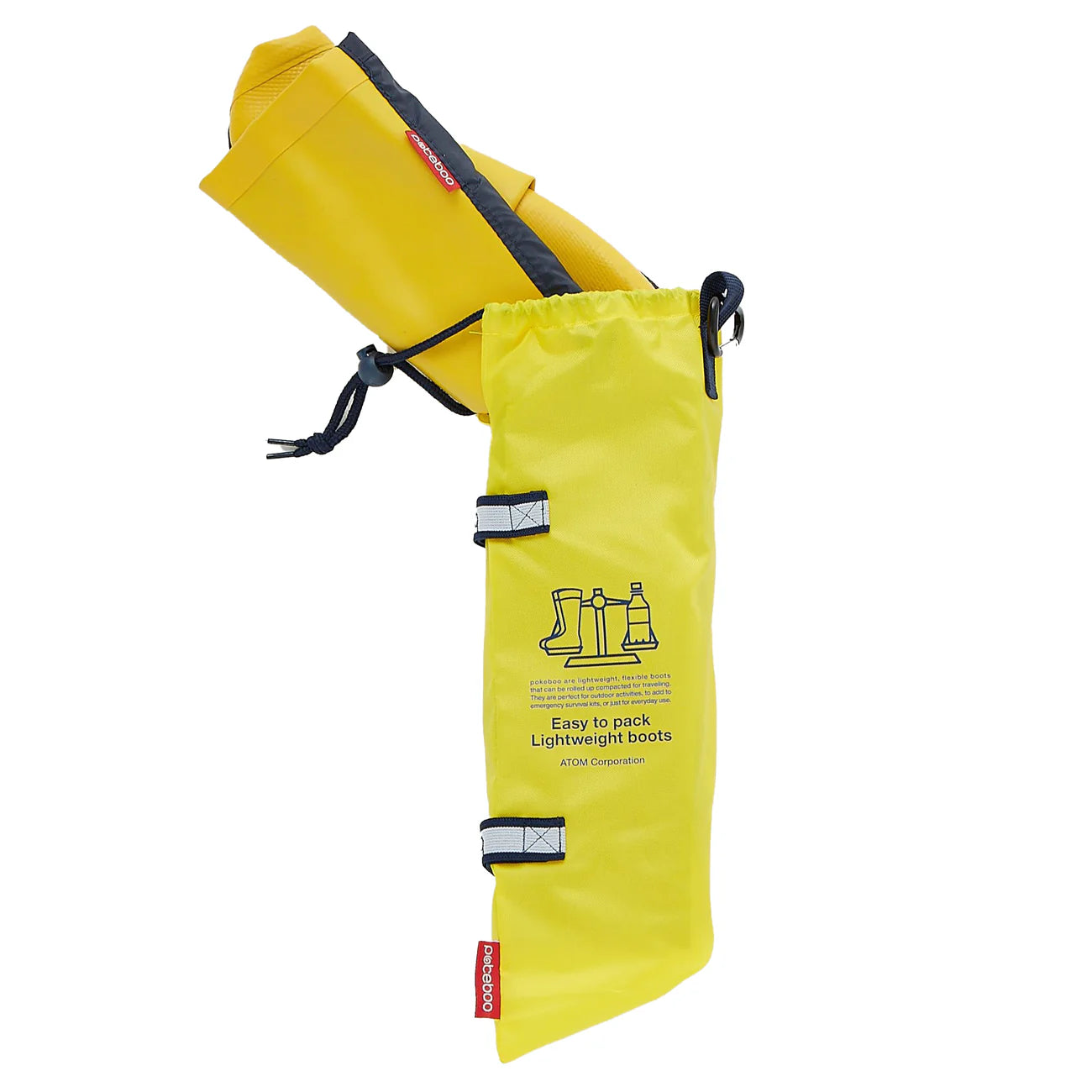Pokeboo Packable Rubber Rain Boot - Yellow