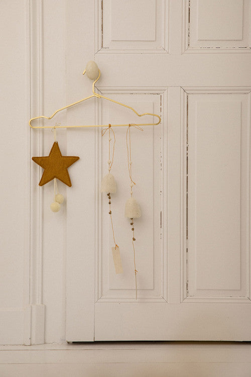 Pompom Star Two-Tone Ornament