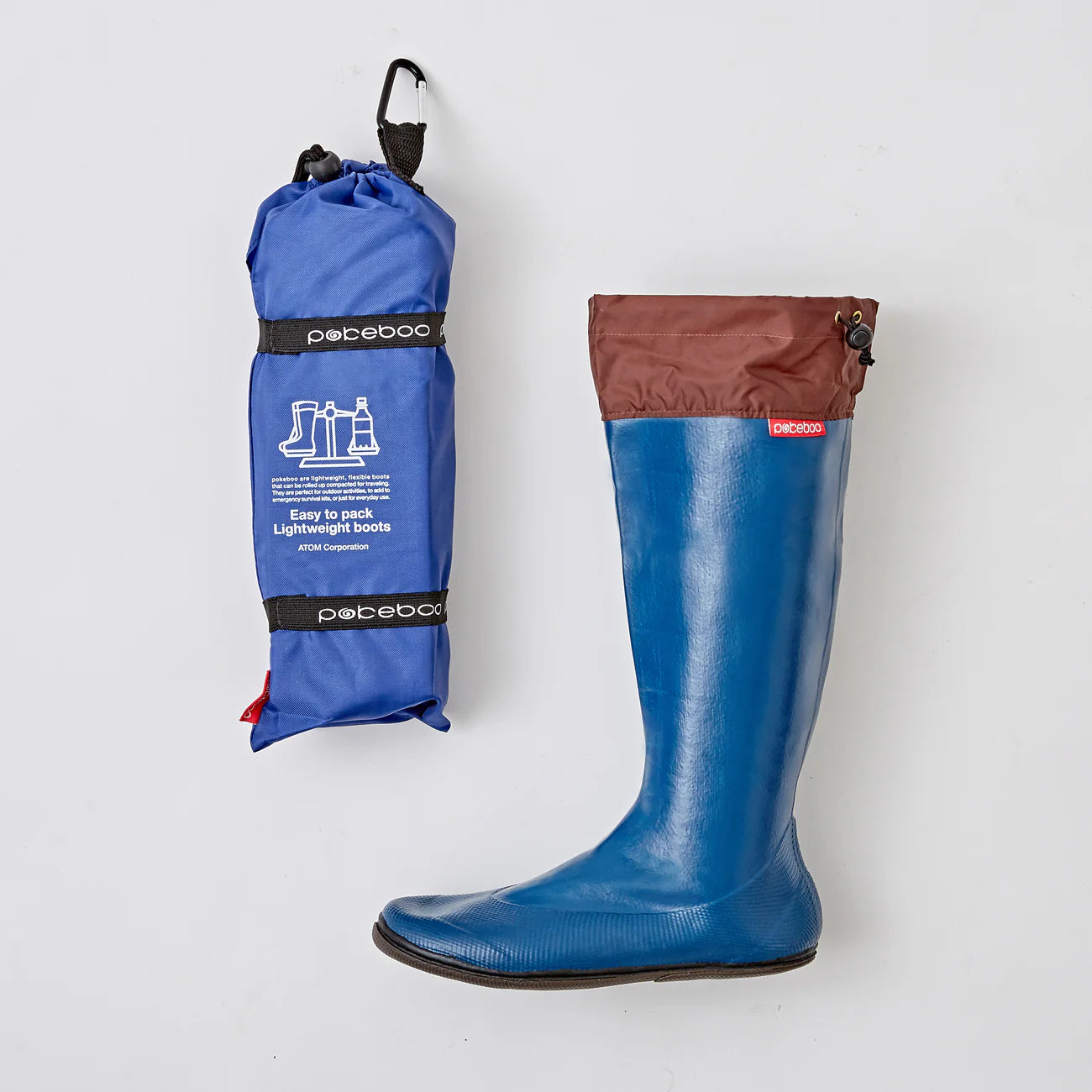 Pokeboo Packable Rubber Rain Boot - Royal Blue