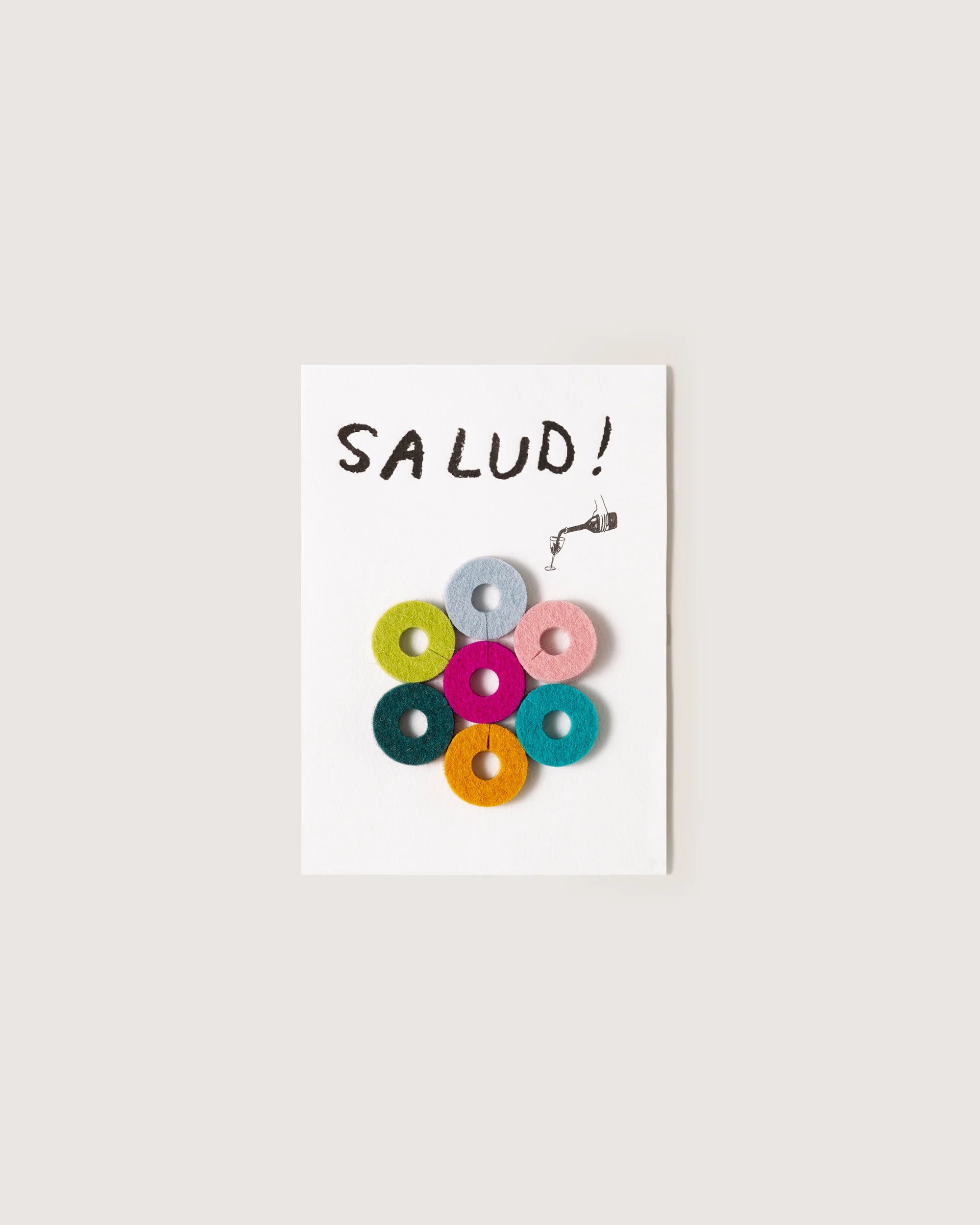Wine-Ote's Felt Wine Marker Note Card