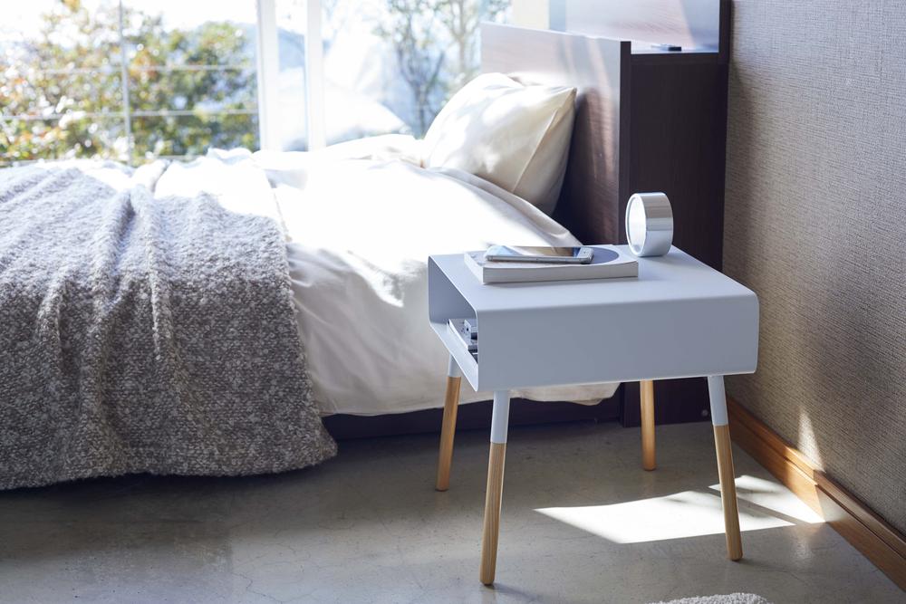 White Shelf Side Table