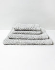 Lattice Linen Towel in Ice Grey